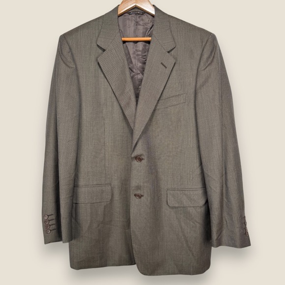 Canali Pure Wool Sport Coat Blazer Men 40R (50 EUR) Brown Formal Made in Italy